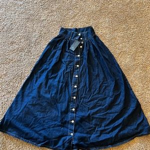 Woman’s long Jean skirt